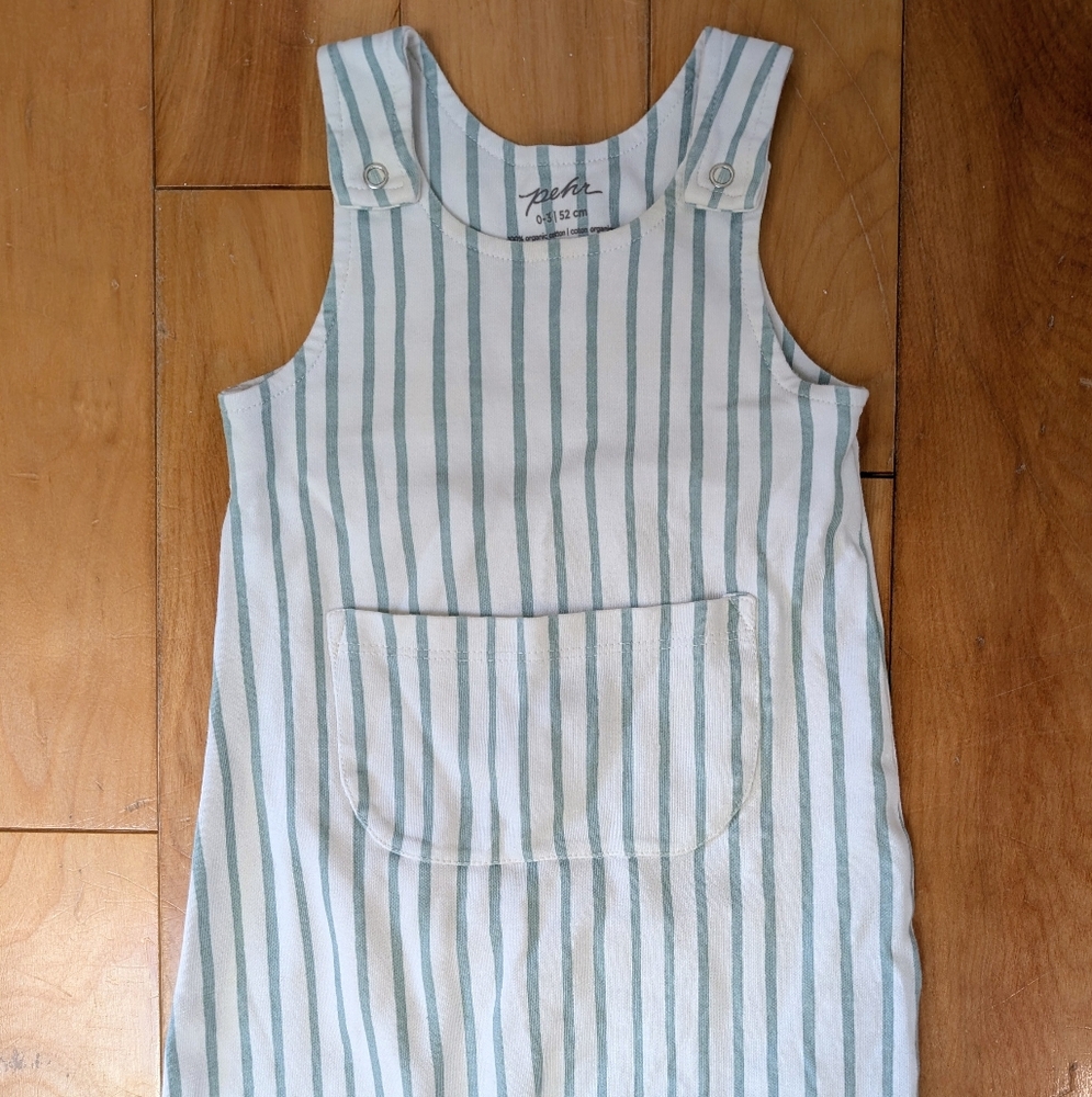 Pehr Striped Romper with Pocket